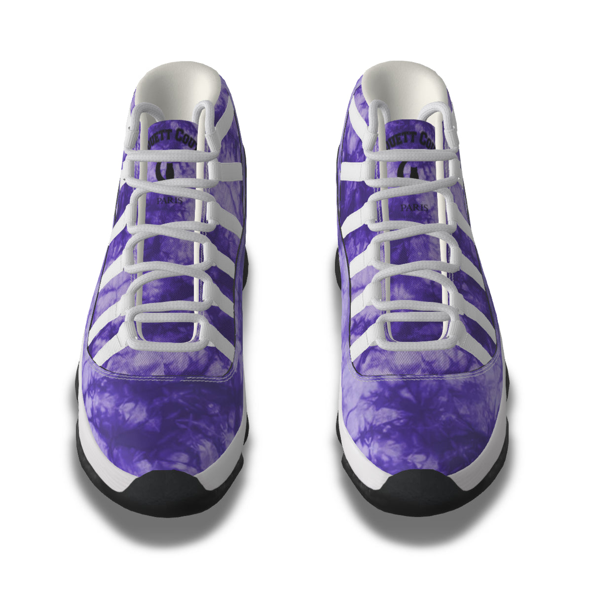 TIE DYE PRPLE High Top Basketball Shoes