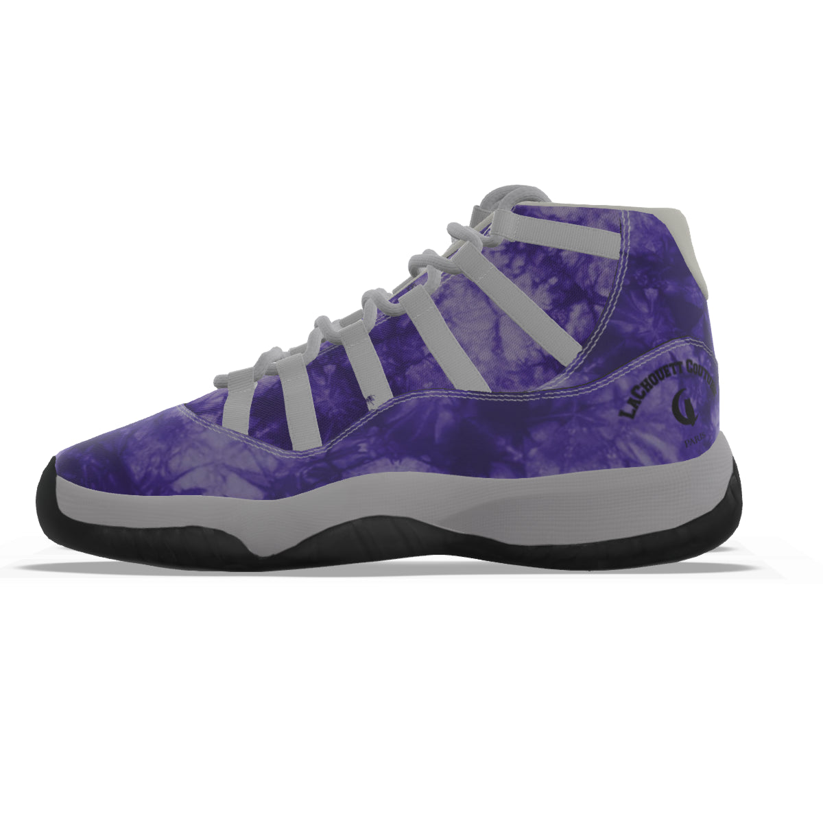 TIE DYE PRPLE High Top Basketball Shoes
