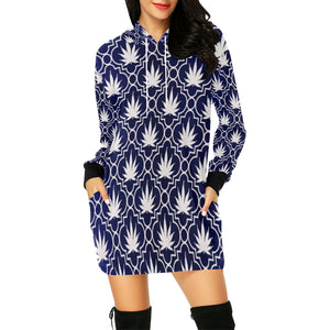 HIGHLEAF WHITE All Over Print Hoodie Mini Dress