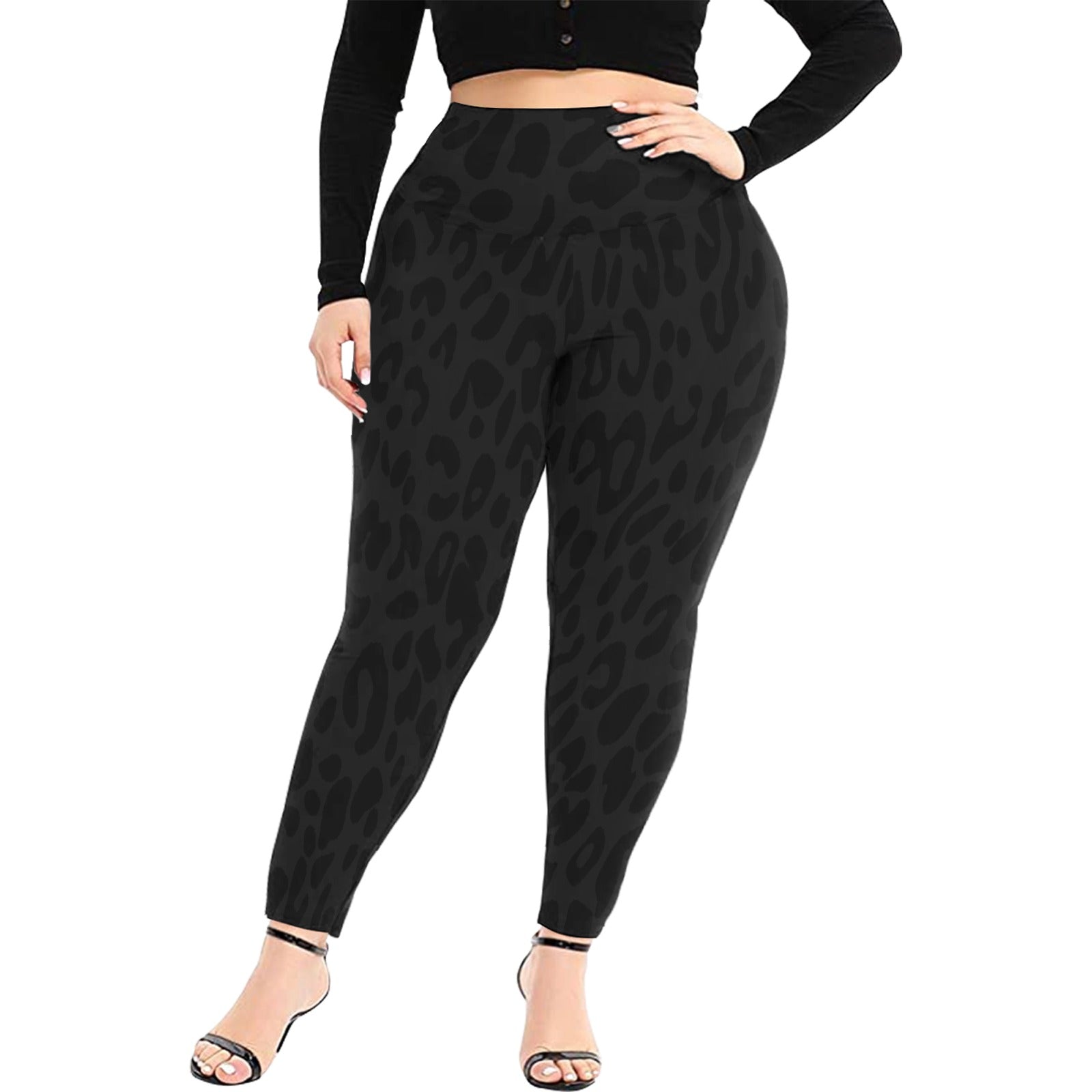 JAGUAR SKIN Plus Size High Waist Leggings