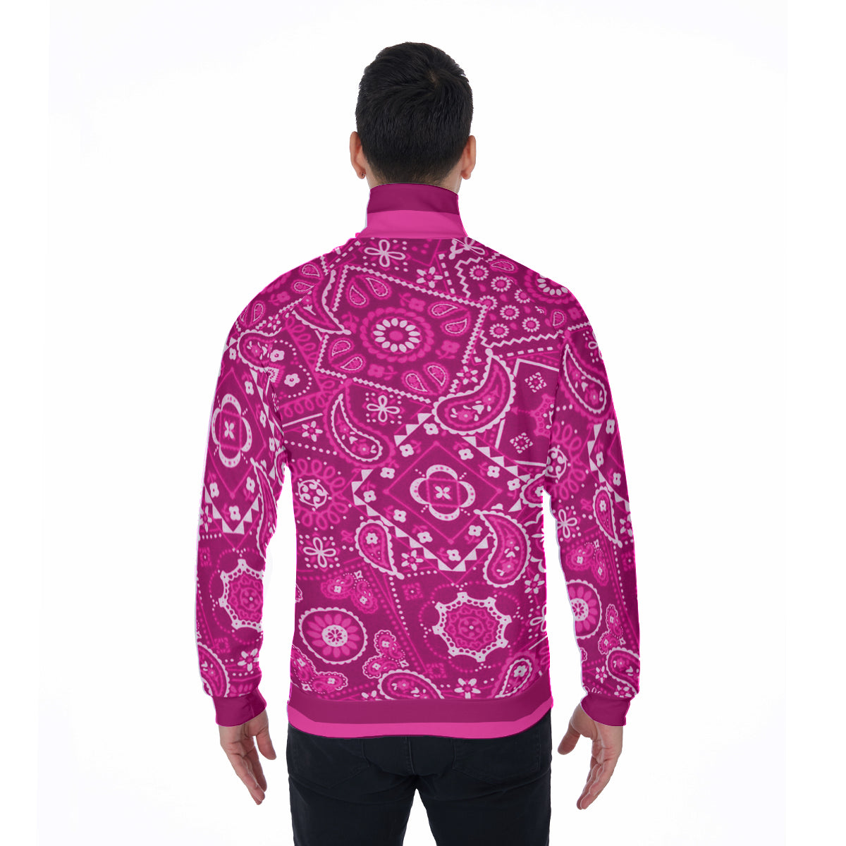 BANDANA VIRAL PINKISH Stand Collar Jacket