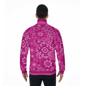 BANDANA VIRAL PINKISH Stand Collar Jacket