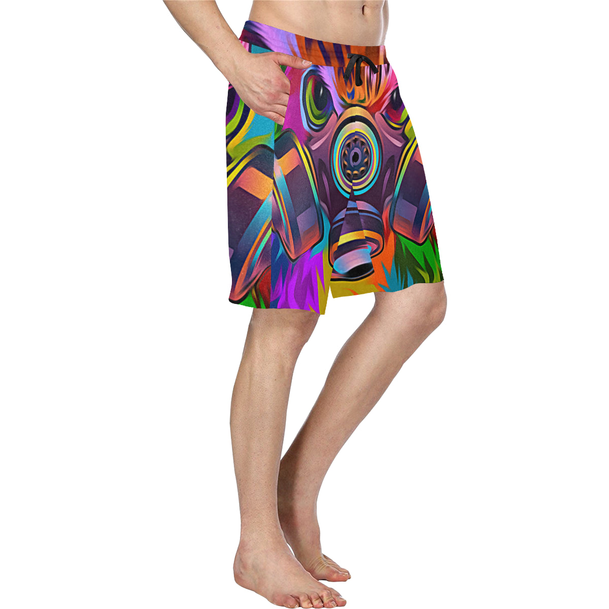 COLORING OWL Men's All Over Print Casual Shorts