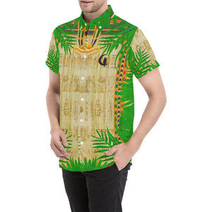 TROPICAL PAPYRUS Men's All Over Print Short Sleeve Shirt