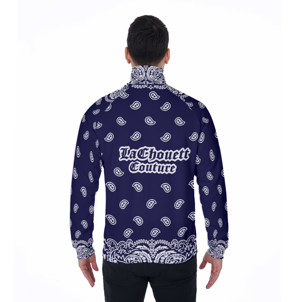 BANDANA FULLY NAVY Men's Stand Collar Jacket