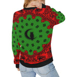 RBG BANDANA Women's Rib Cuff Crew Neck Sweatshirt (Model H34)