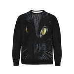BASTET CAT Men's Rib Cuff Crew Neck Sweatshirt
