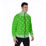 BANDANA FULLY GREEN Stand Collar Jacket