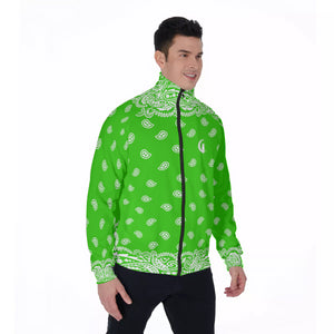 BANDANA FULLY GREEN Stand Collar Jacket