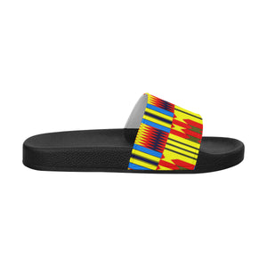 KENTE BLUE Men's Slide Sandals