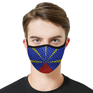 LA REUNION FLAG Mouth Mask in One Piece (2 Filters Included)