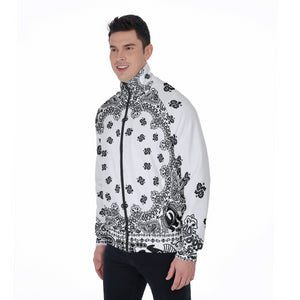 BANDANA WHT Stand Collar Jacket