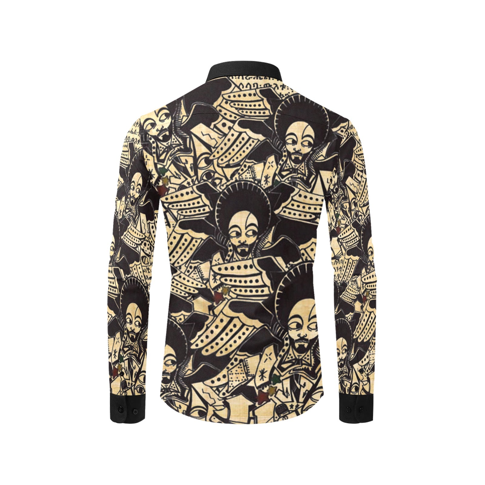 SATTA MASSAGANA Men's All Over Print Casual Dress Shirt