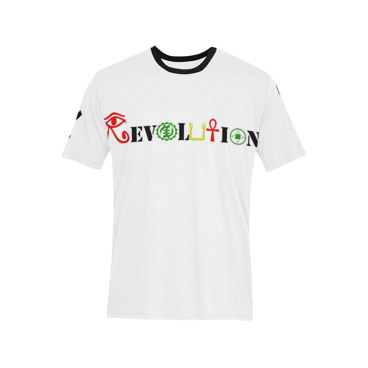 REVOLUTION Men's All Over Print T-Shirt (Solid Color Neck) (Model T63)
