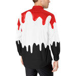 DRIPPIN RED Men's All Over Print Casual Dress Shirt (Model T61)