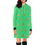 HIGHLEAF GRGOLD All Over Print Hoodie Mini Dress