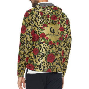 RED ROSES GOLD Unisex All Over Print Windbreaker