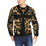 CHEETAH ANKH Men's Rib Cuff Crew Neck Sweatshirt