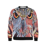 WISE OWL Men's Rib Cuff Crew Neck Sweatshirt