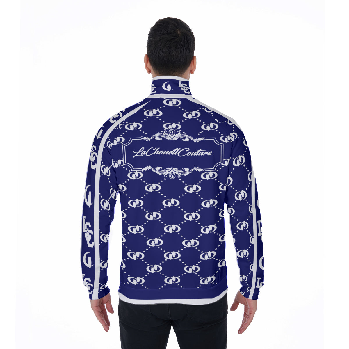 EXCELLENCE NAVY Stand Collar Jacket