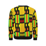 KENTE RASTA Men's Rib Cuff Crew Neck Sweatshirt