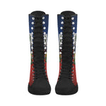 HAITI FLAG Canvas Long Boots For Women Model 7013H