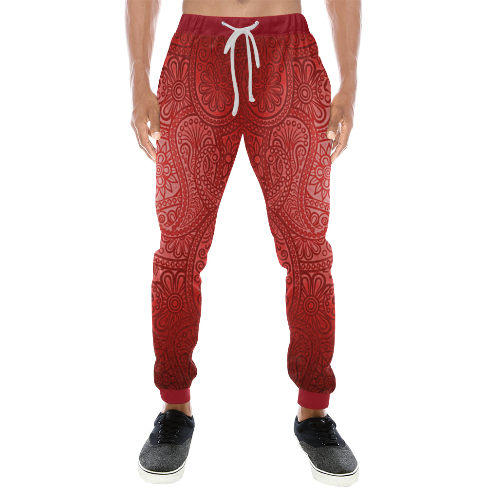 LUXURY GANG RED Men's All Over Print Sweatpants (Model L11)