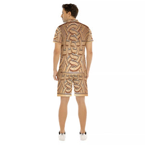 TEMBE ART WOOD Men's Short Sleeve Shirt Sets