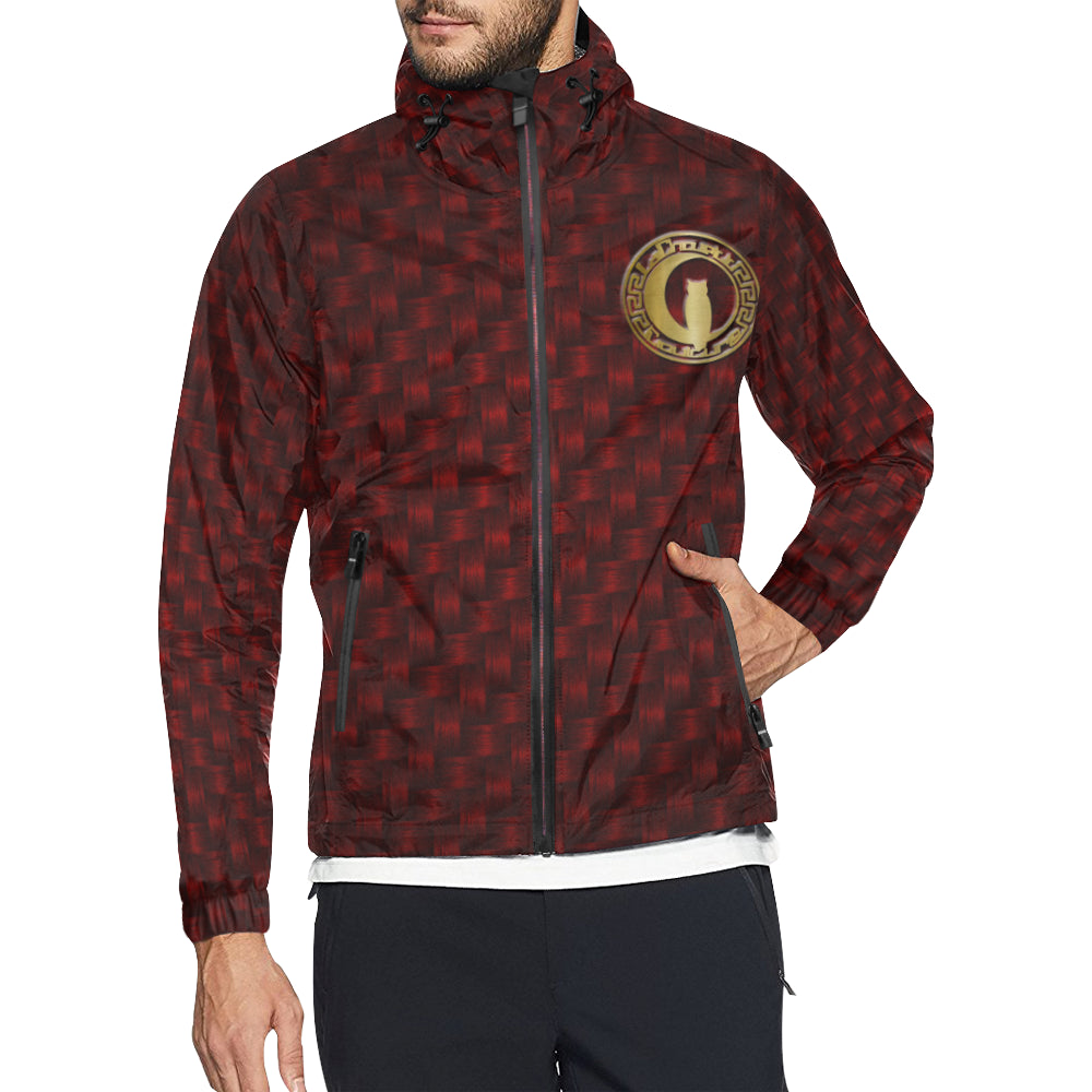 PAGNE RED All Over Print Windbreaker for Unisex