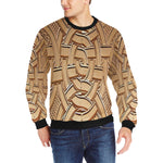 TEMBE ART WOOD Men's Rib Cuff Crew Neck Sweatshirt
