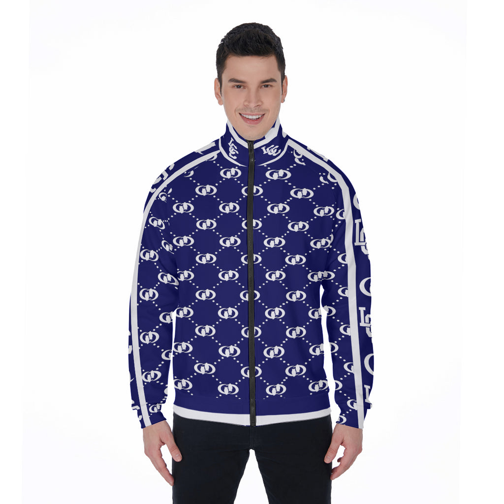 EXCELLENCE NAVY Stand Collar Jacket