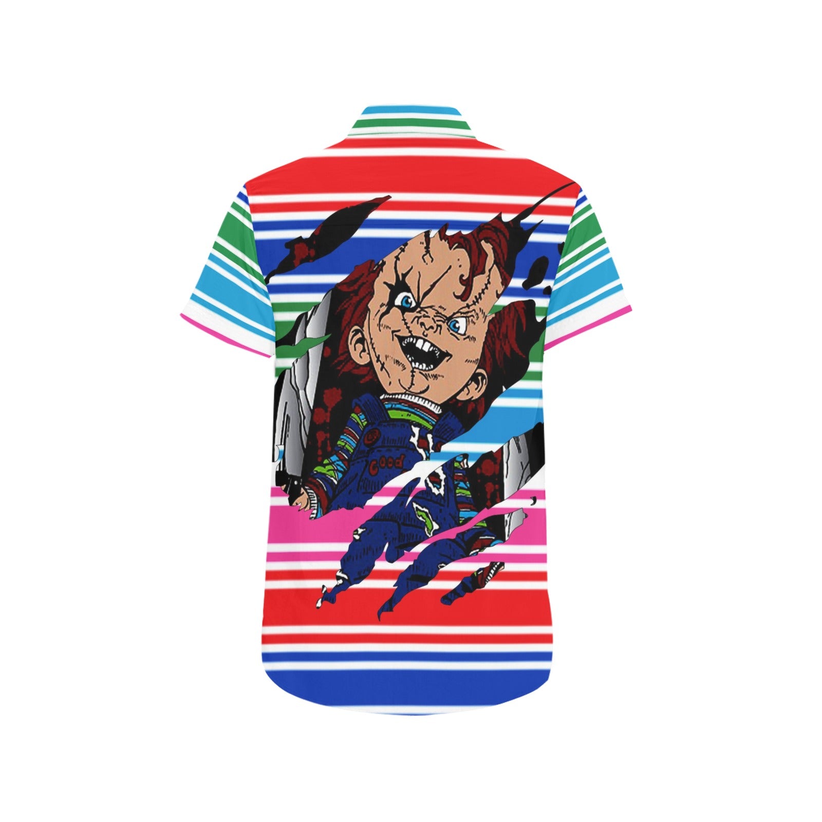 CHUCCY Men's All Over Print Short Sleeve Shirt