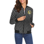 DELUXE BLACC TRESSER All Over Print Bomber Jacket for Women