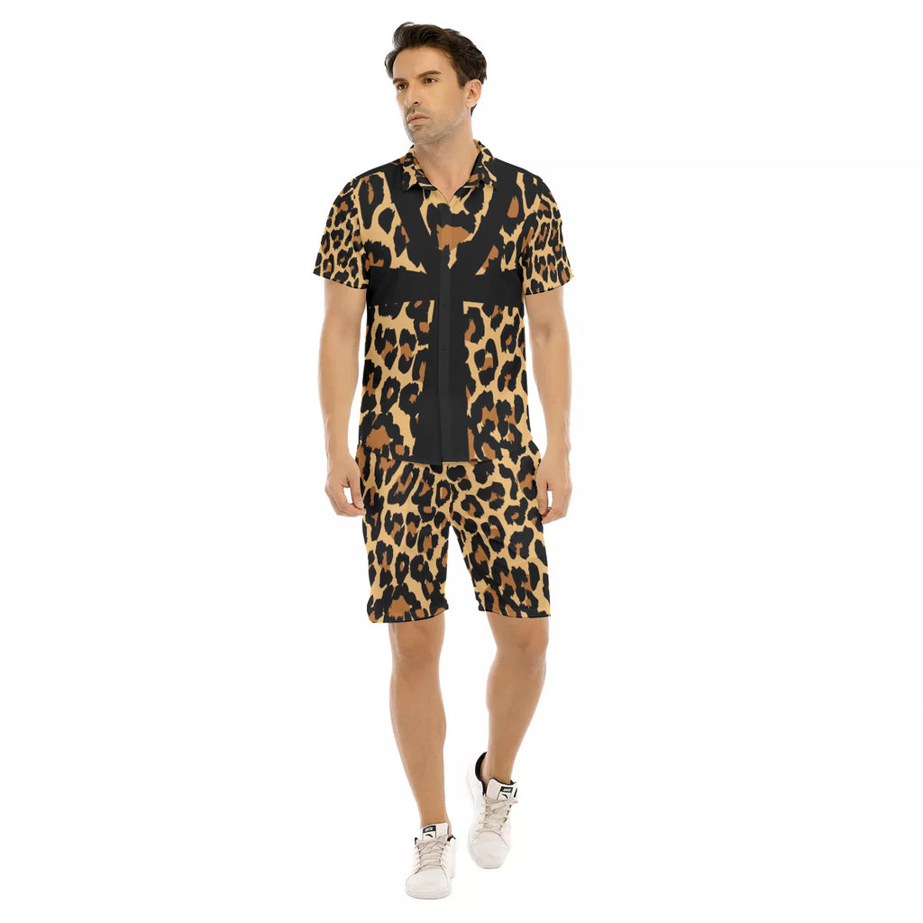 CHEETAH ANKH Men's Short Sleeve Shirt Sets