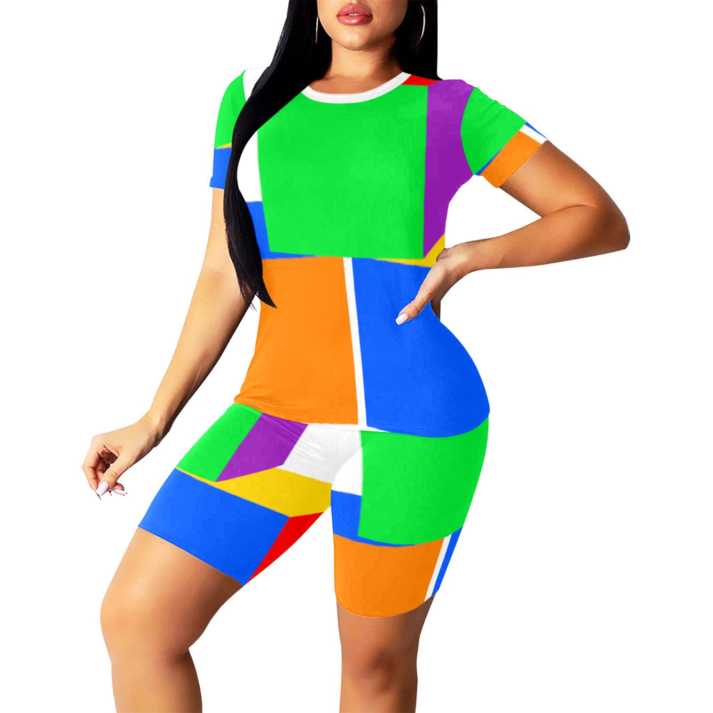 LCC COLORING FULL Women's Short Yoga Set (Sets 03)