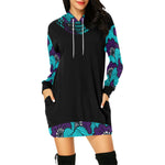 AFRIKA FLOWER All Over Print Hoodie Mini Dress