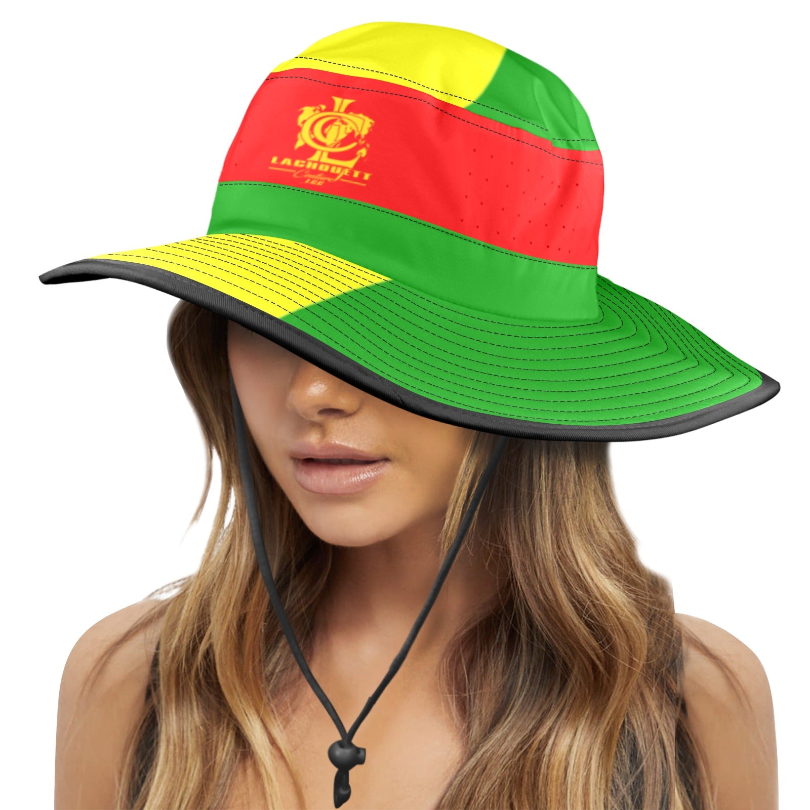 GUINEE FLAG Wide Brim Bucket Hat
