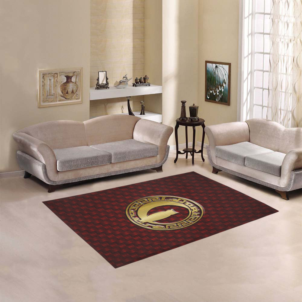 DELUXE BORDEAUX Area Rug 5'3''x4'