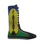 NOUVELLE CALEDONIE FLAG Canvas Long Boots For Women Model 7013H