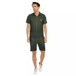 BANDANA LUXURY KAKI Men's Short Sleeve Shirt Sets