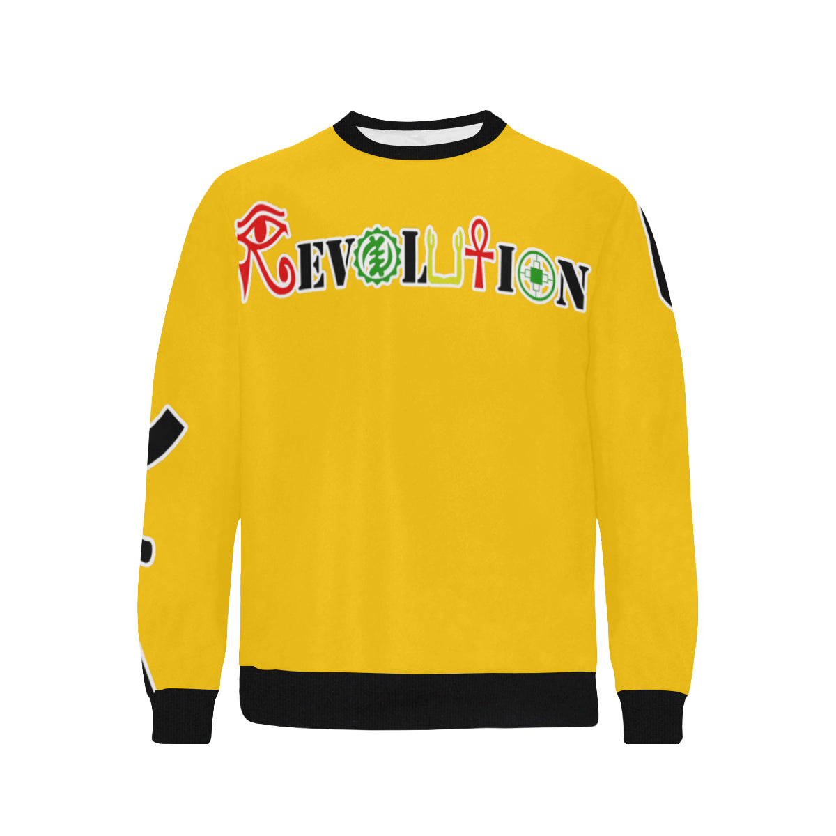 REVOLUTION YLW Men's Rib Cuff Crew Neck Sweatshirt