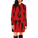 B-WALK All Over Print Hoodie Mini Dress