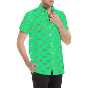 EXCELLENCE TRQGLD Men's All Over Print Short Sleeve Shirt