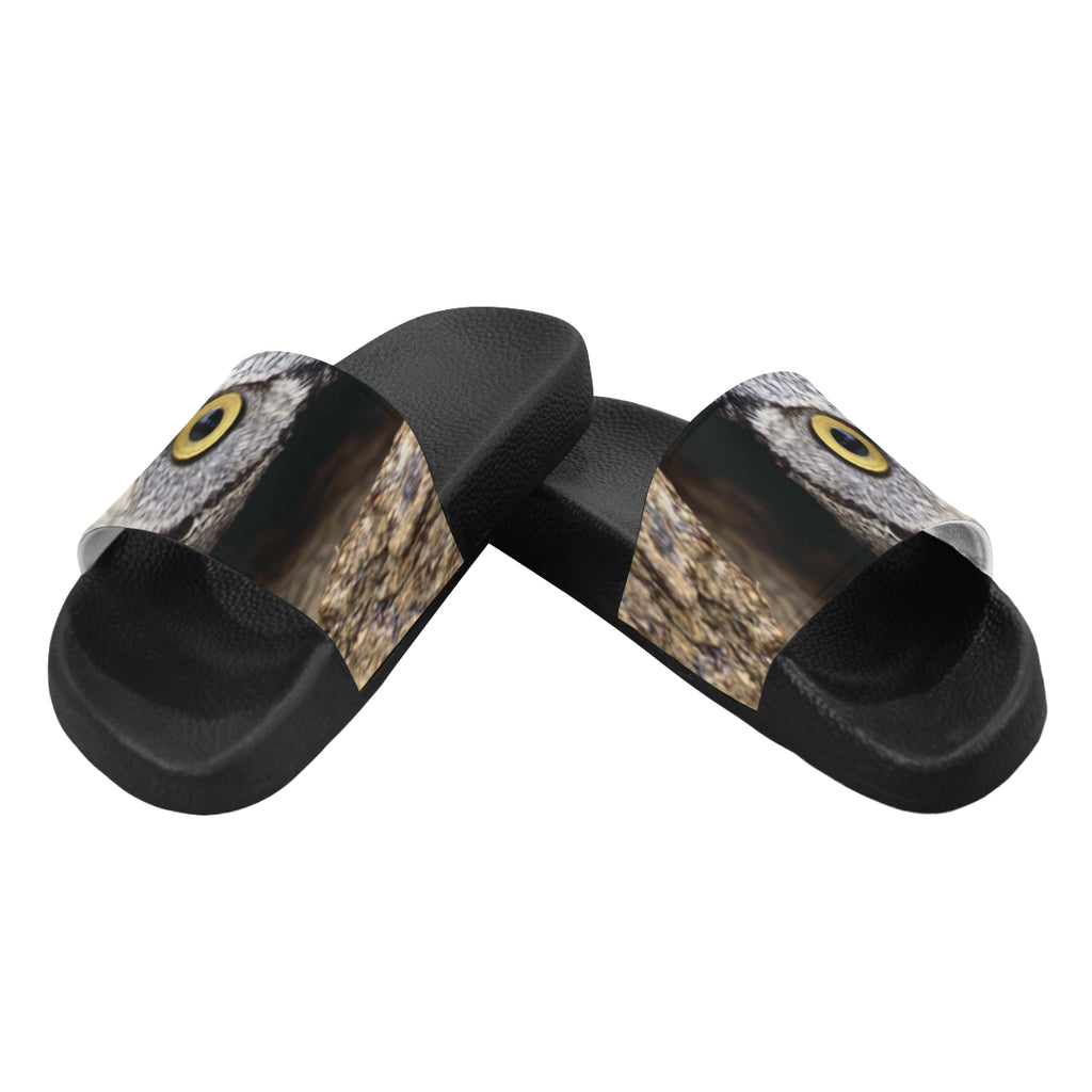 OWL IN HOLE Men's Slide Sandals (Model 057)