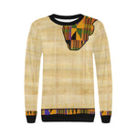 NILE VALLEY Women's Rib Cuff Crew Neck Sweatshirt (Model H34)