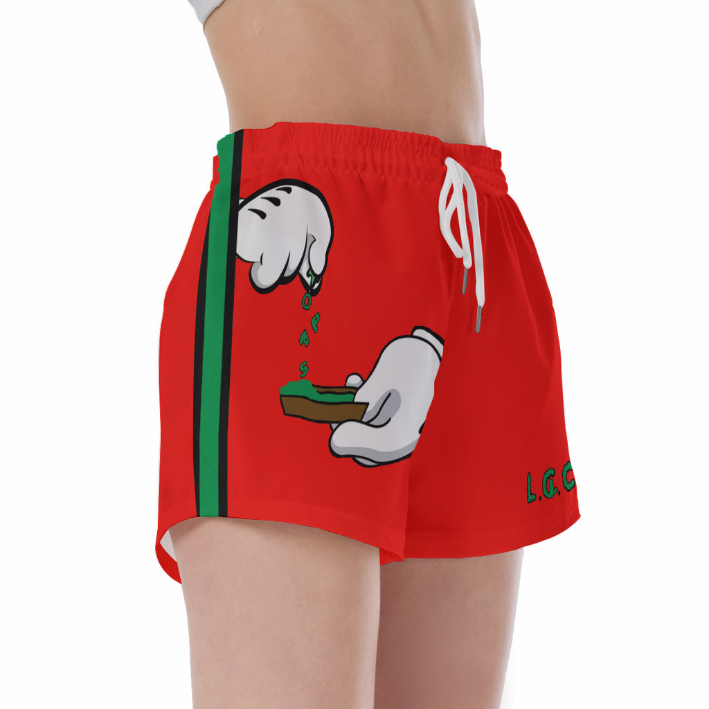 BURN THE OPPS RED Women's Short Pants