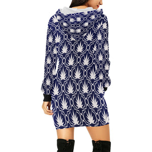 HIGHLEAF WHITE All Over Print Hoodie Mini Dress