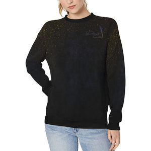 LCC STRASS Women's Rib Cuff Crew Neck Sweatshirt (Model H34)