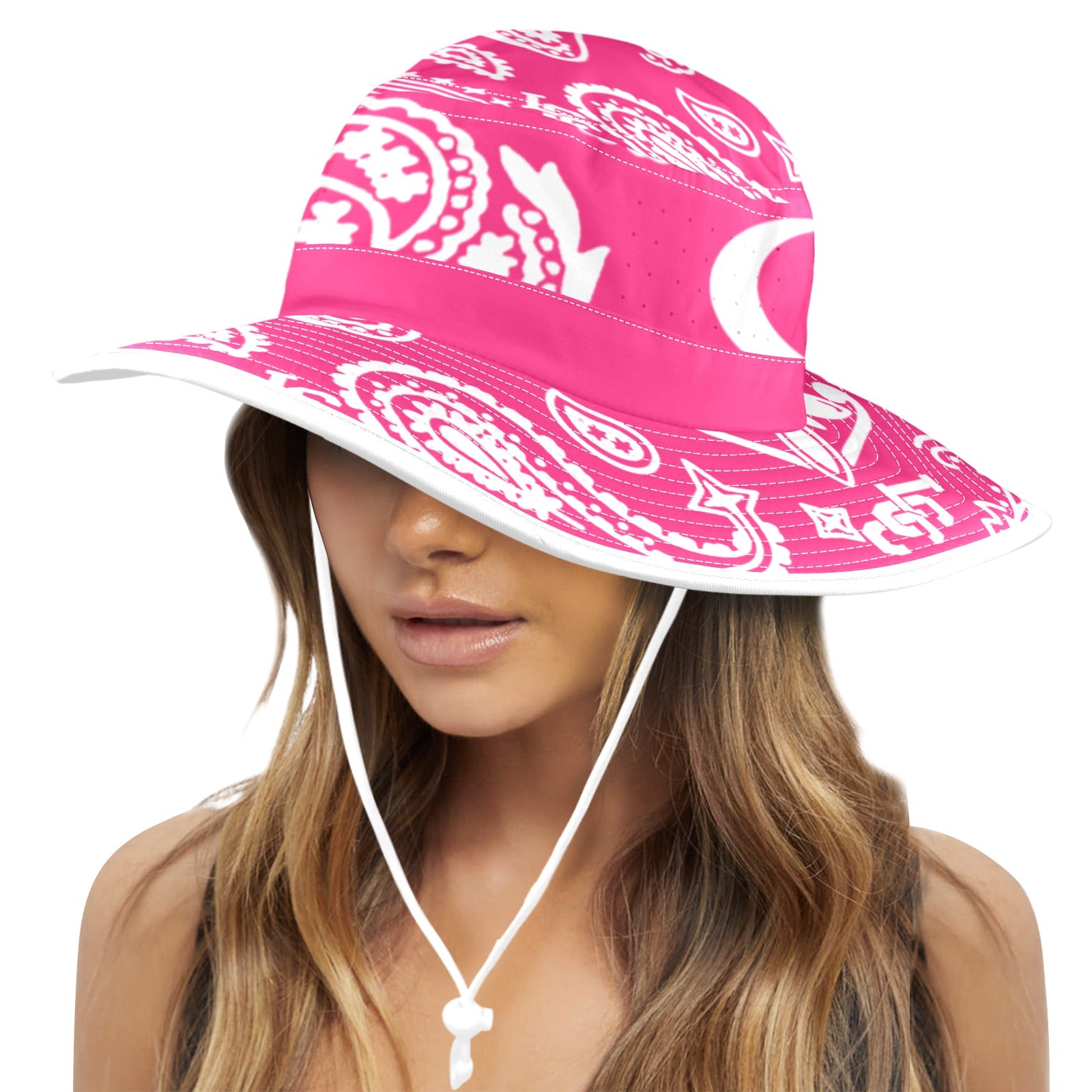 BANDANA PAISLEY Wide Brim Bucket Hat