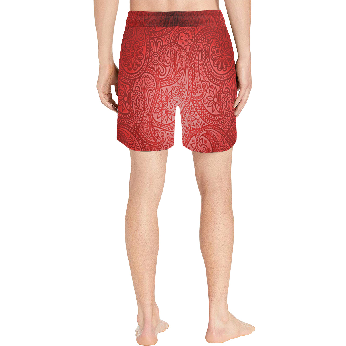 LUXURY RED GANG Men's Mid-Length Swim Shorts (Model L39)